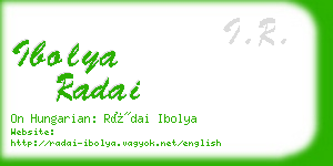 ibolya radai business card